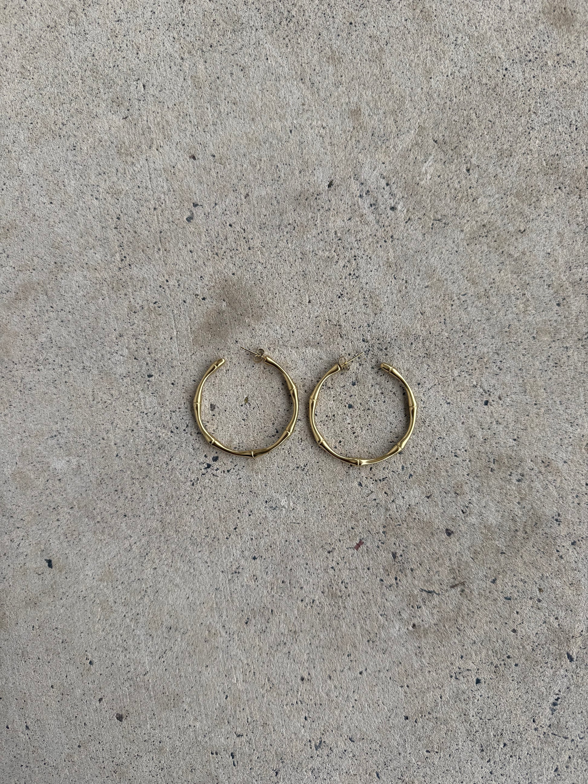 Bamboo Hoops - Gold