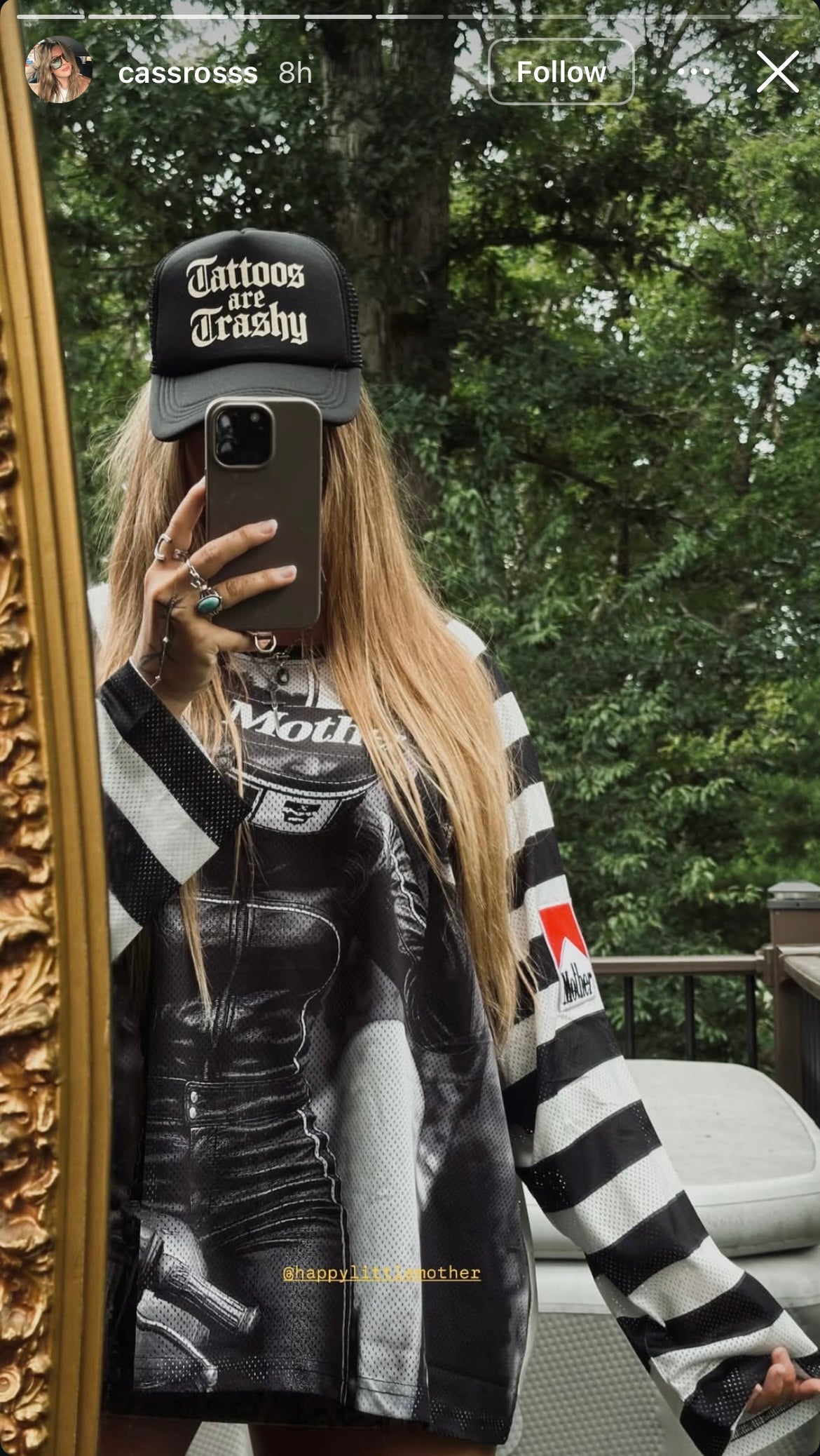 Mother Racing Striped Mesh - Pre order (please read delivery time)
