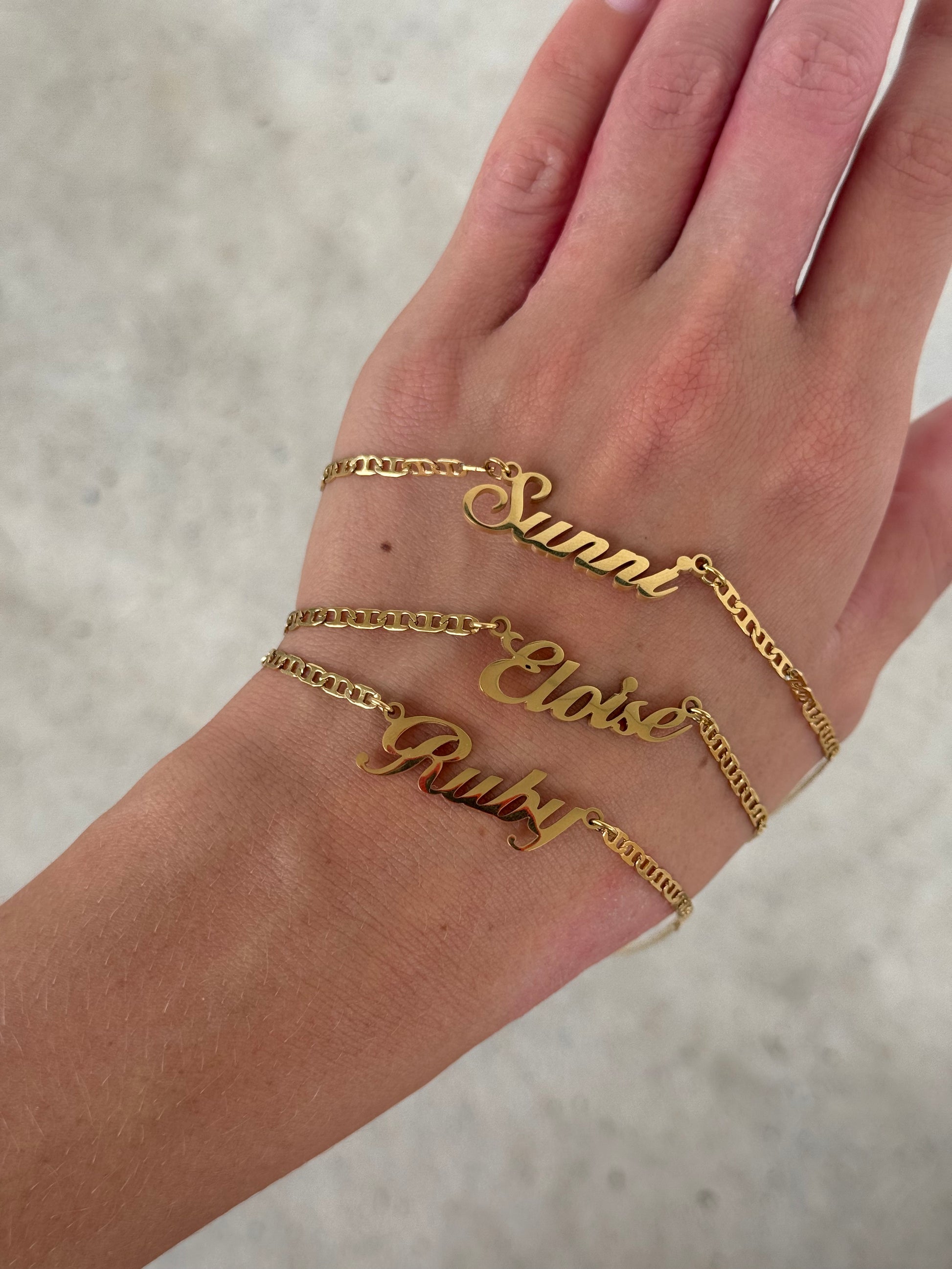 Custom Name Necklace, 18k Gold Plated