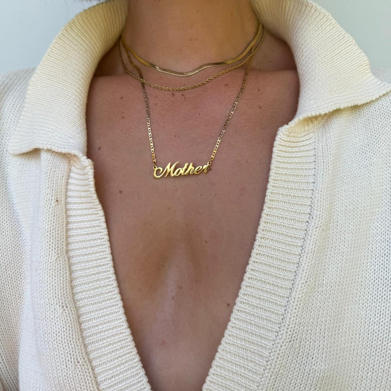 Mother Necklace 18k Gold Plated