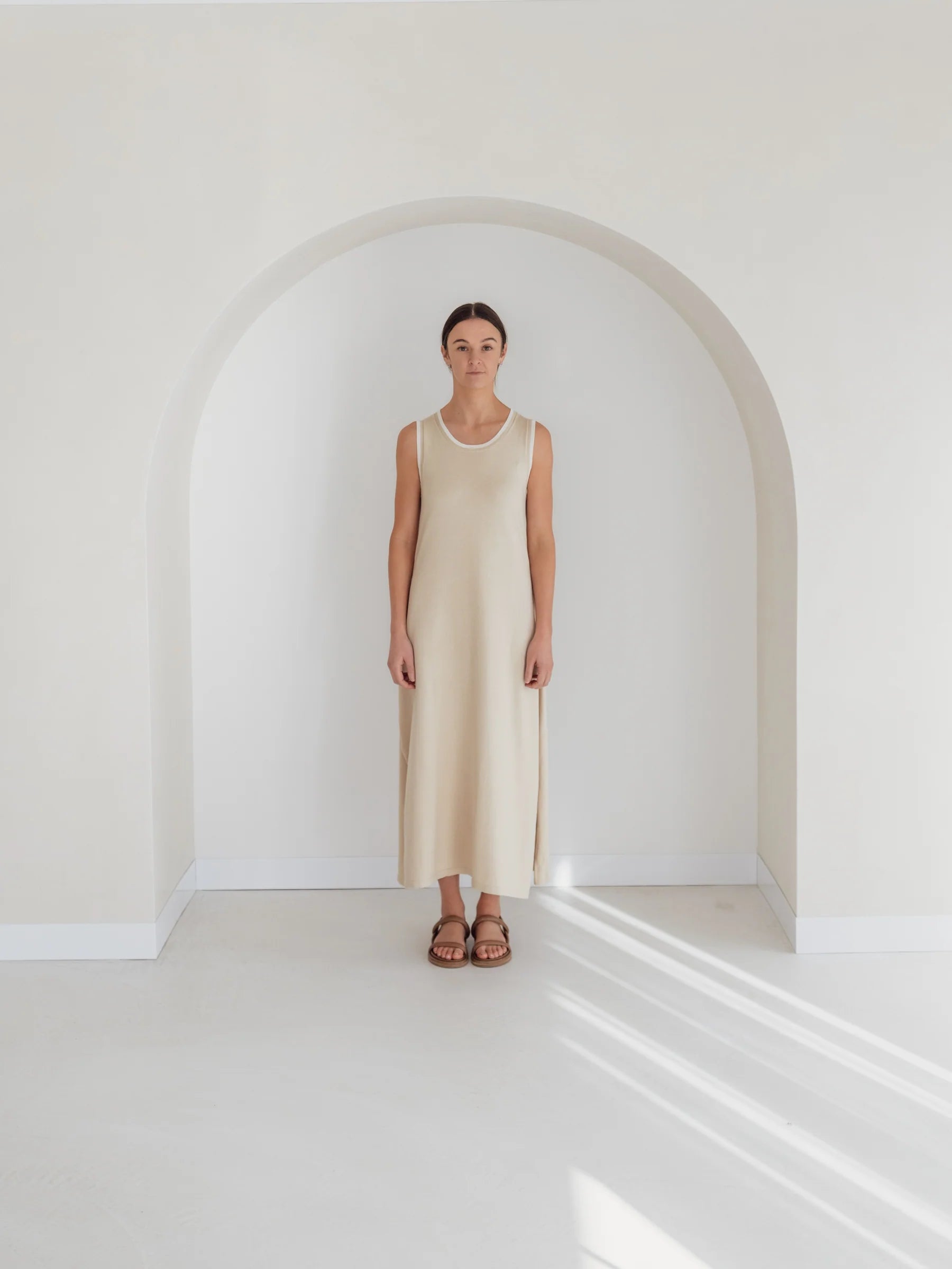 Knit Dress Latte Womens