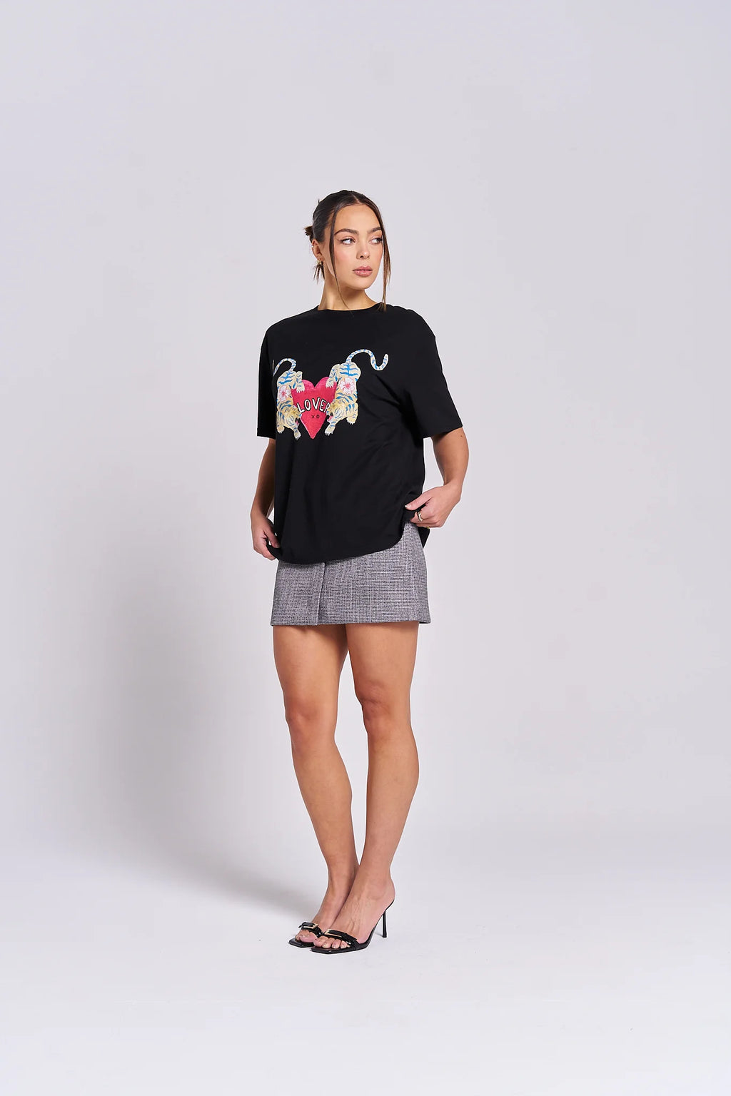 Lovers Tee Black Boyfriend Cut