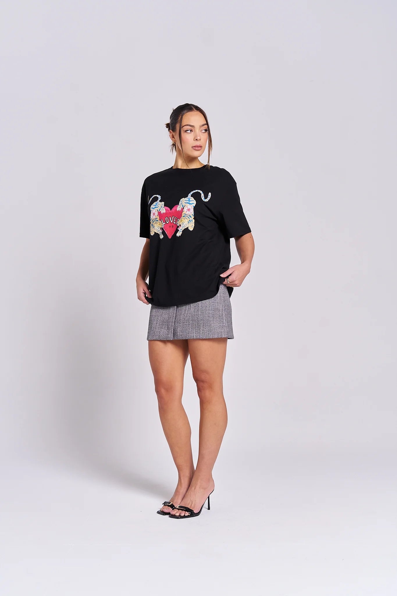 Lovers Tee Black Boyfriend Cut