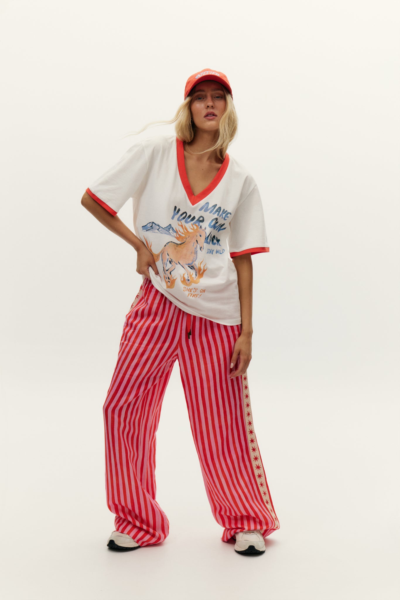 She’s on fire V-Neck Tee