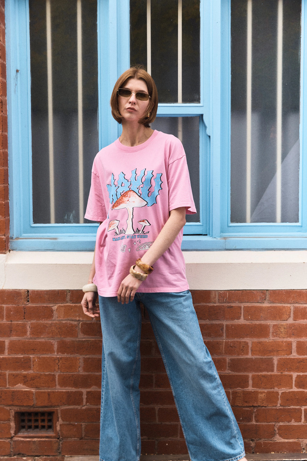 Stay Weird Wash Oversize Tee
