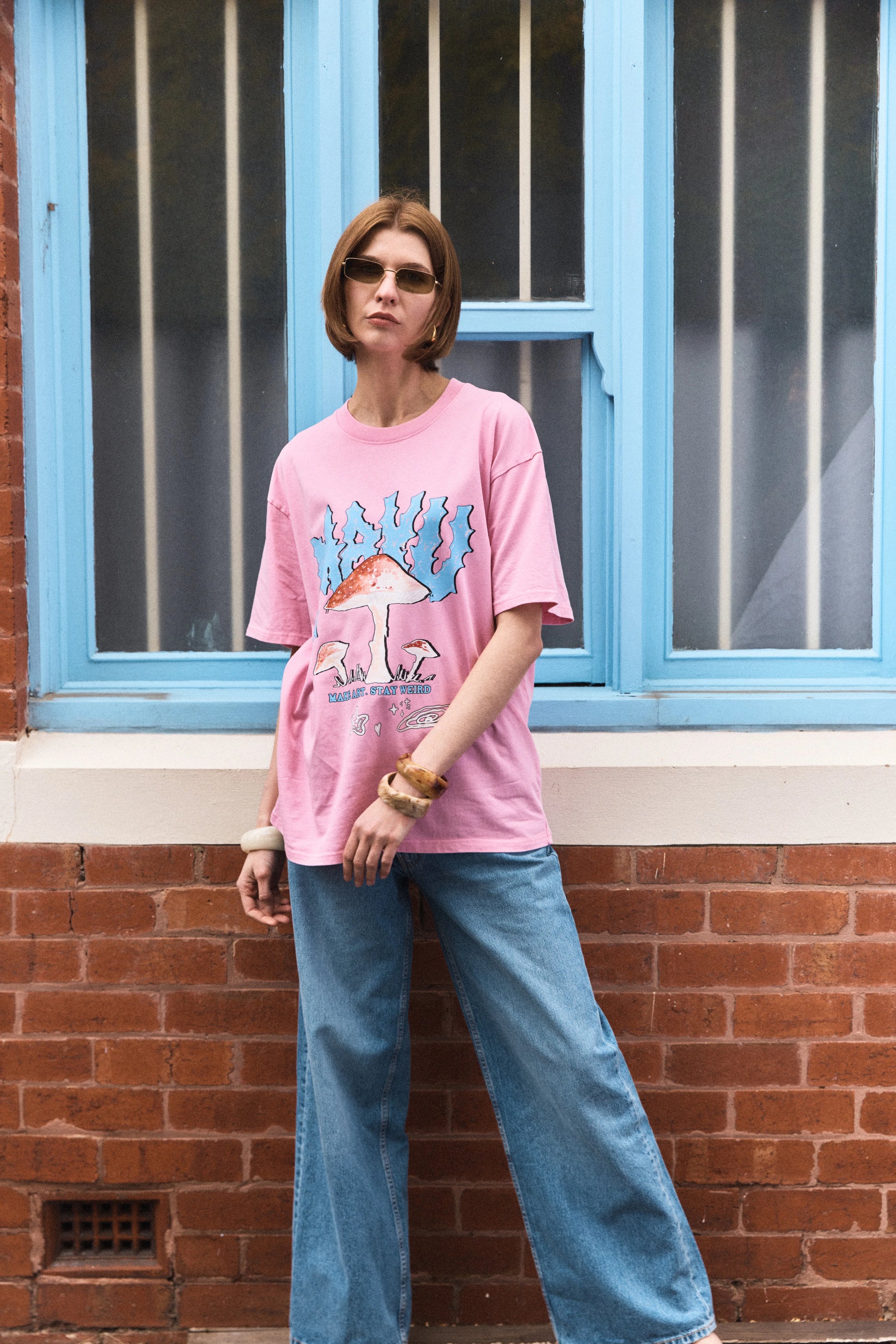 Stay Weird Wash Oversize Tee