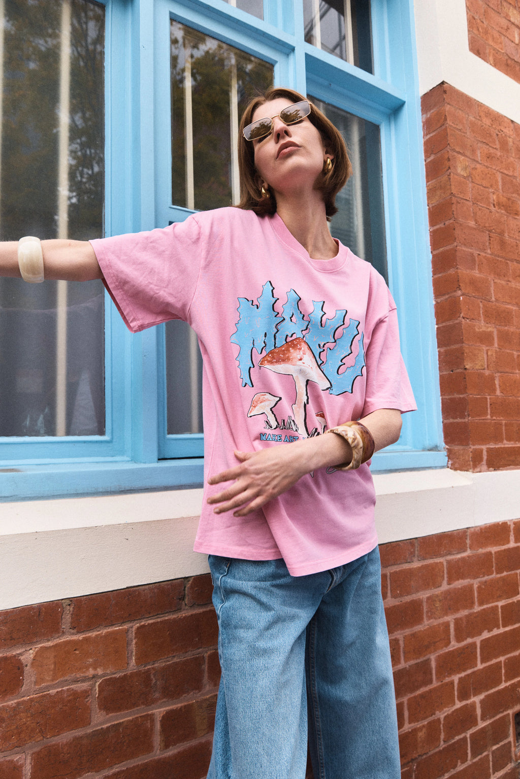 Stay Weird Wash Oversize Tee