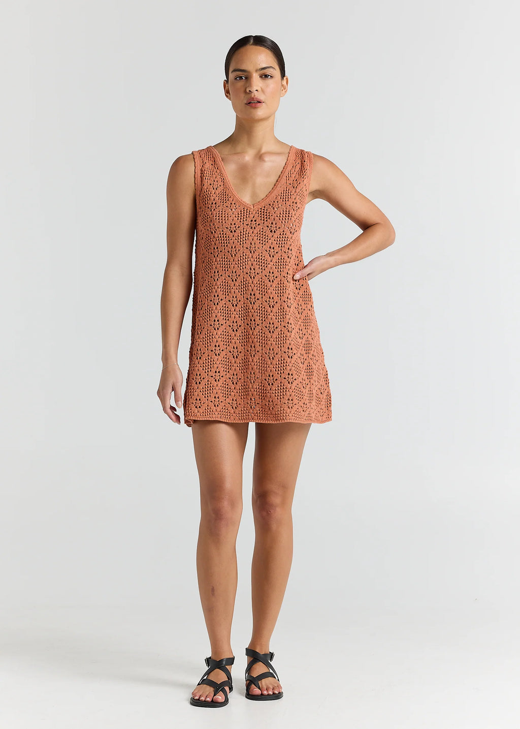 Messina Knit Dress - Rust