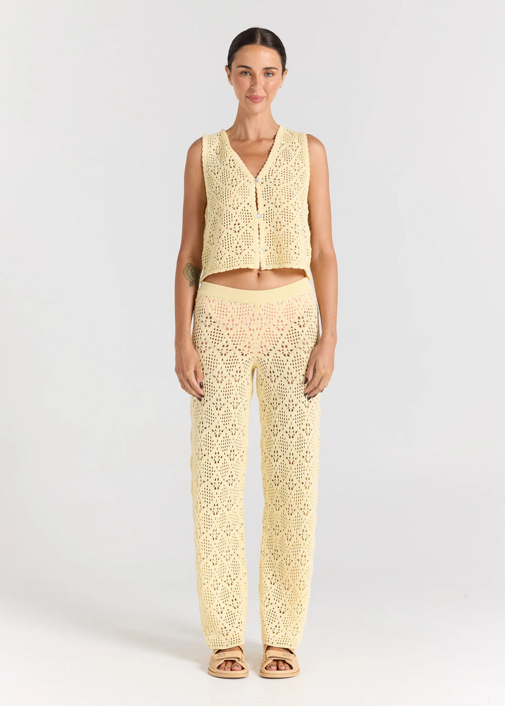 Messina Knit Top Lemon