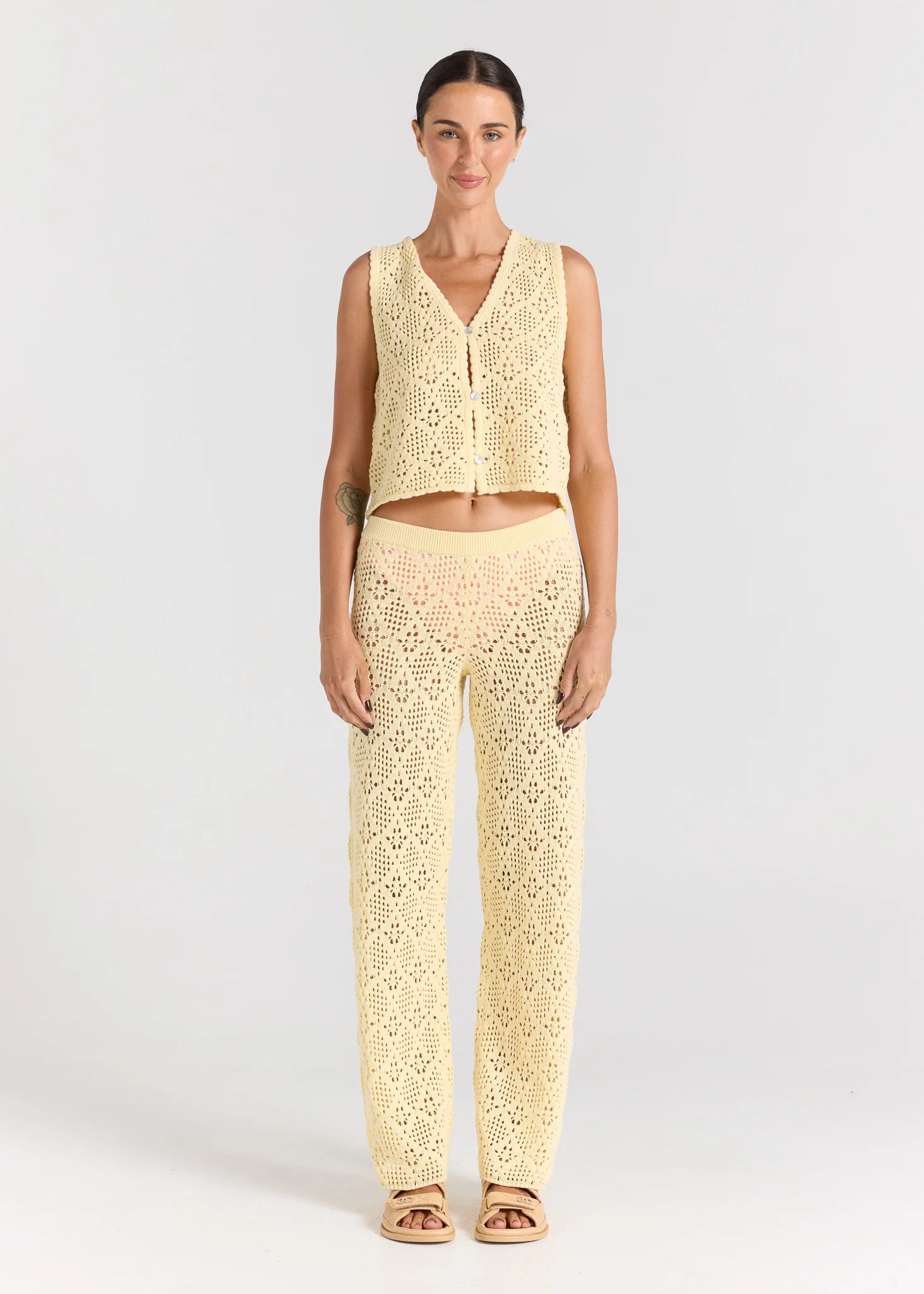 Messina Knit Top Lemon