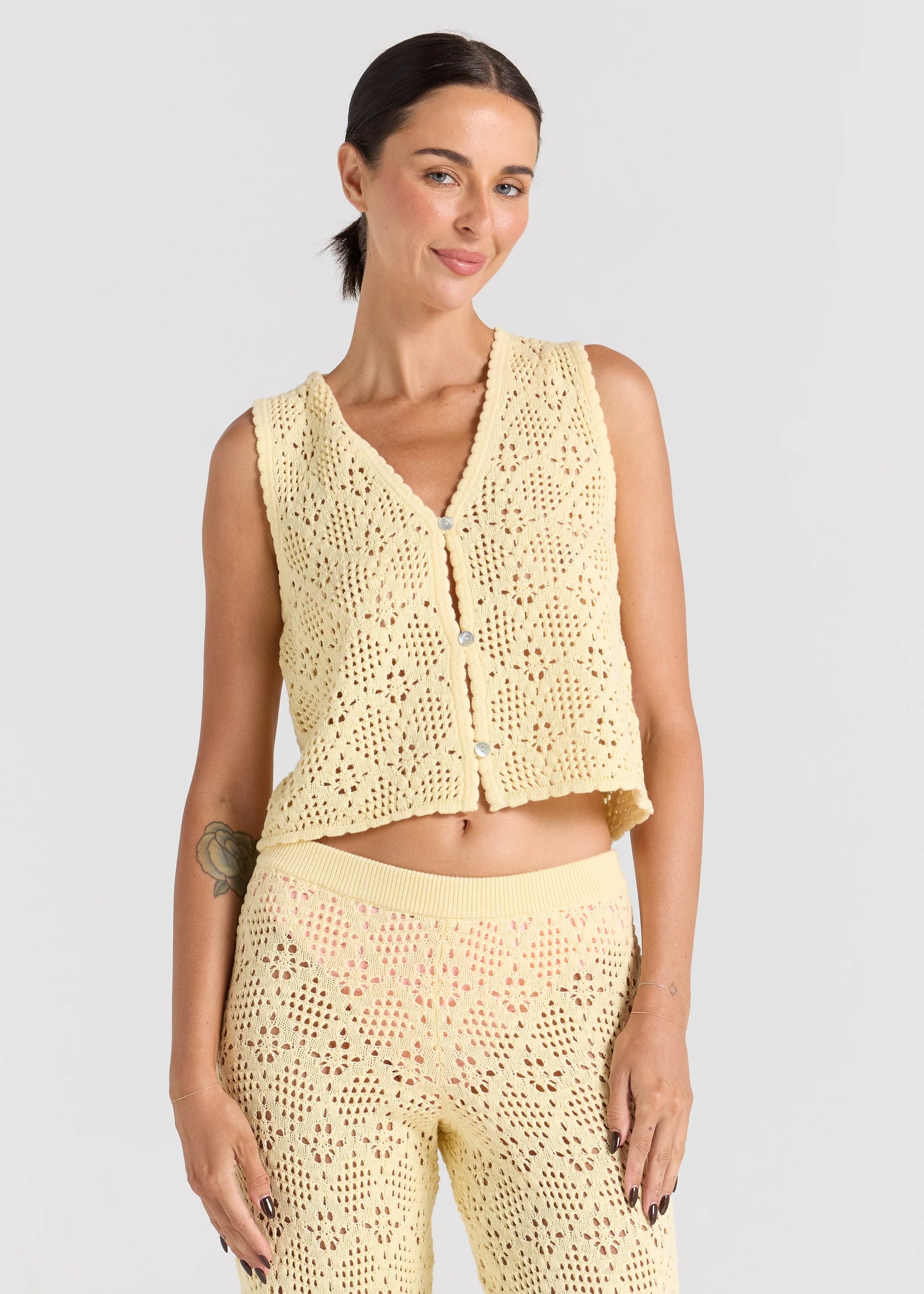Messina Knit Top Lemon