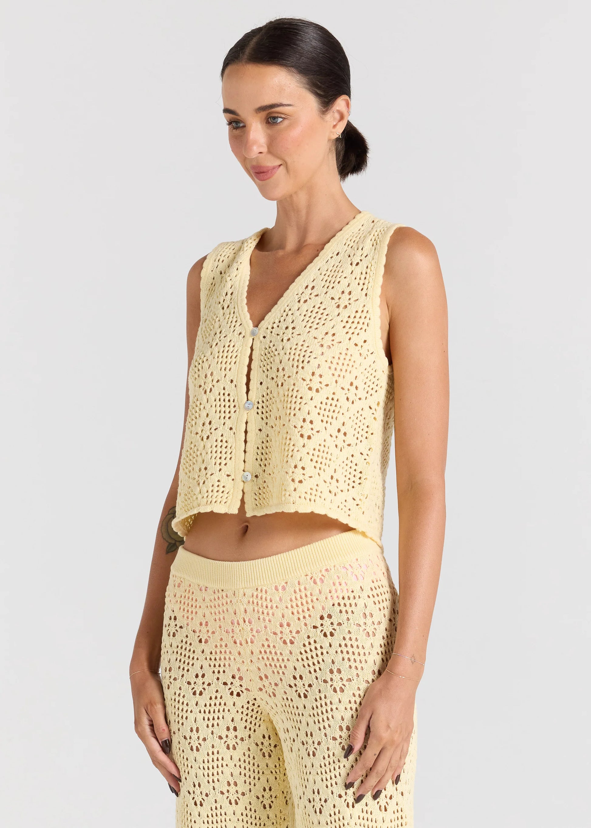 Messina Knit Top Lemon