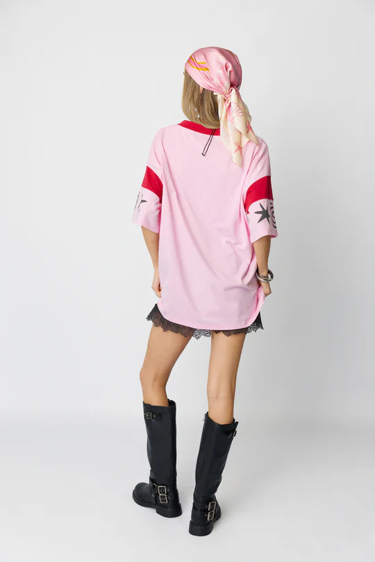 Serpent Oversize Tee ~ Pink