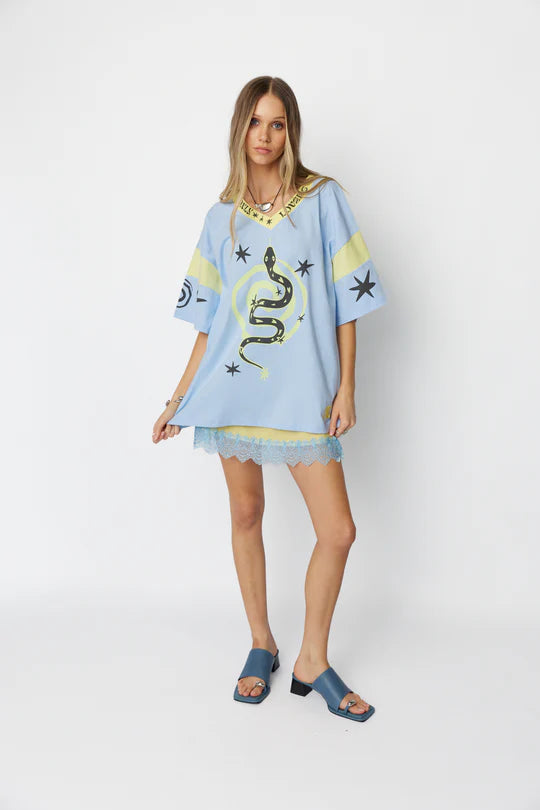 Serpent Oversize Tee ~ Sky
