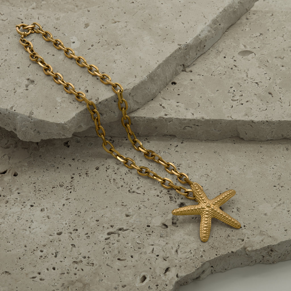 Golden Starfish Necklace