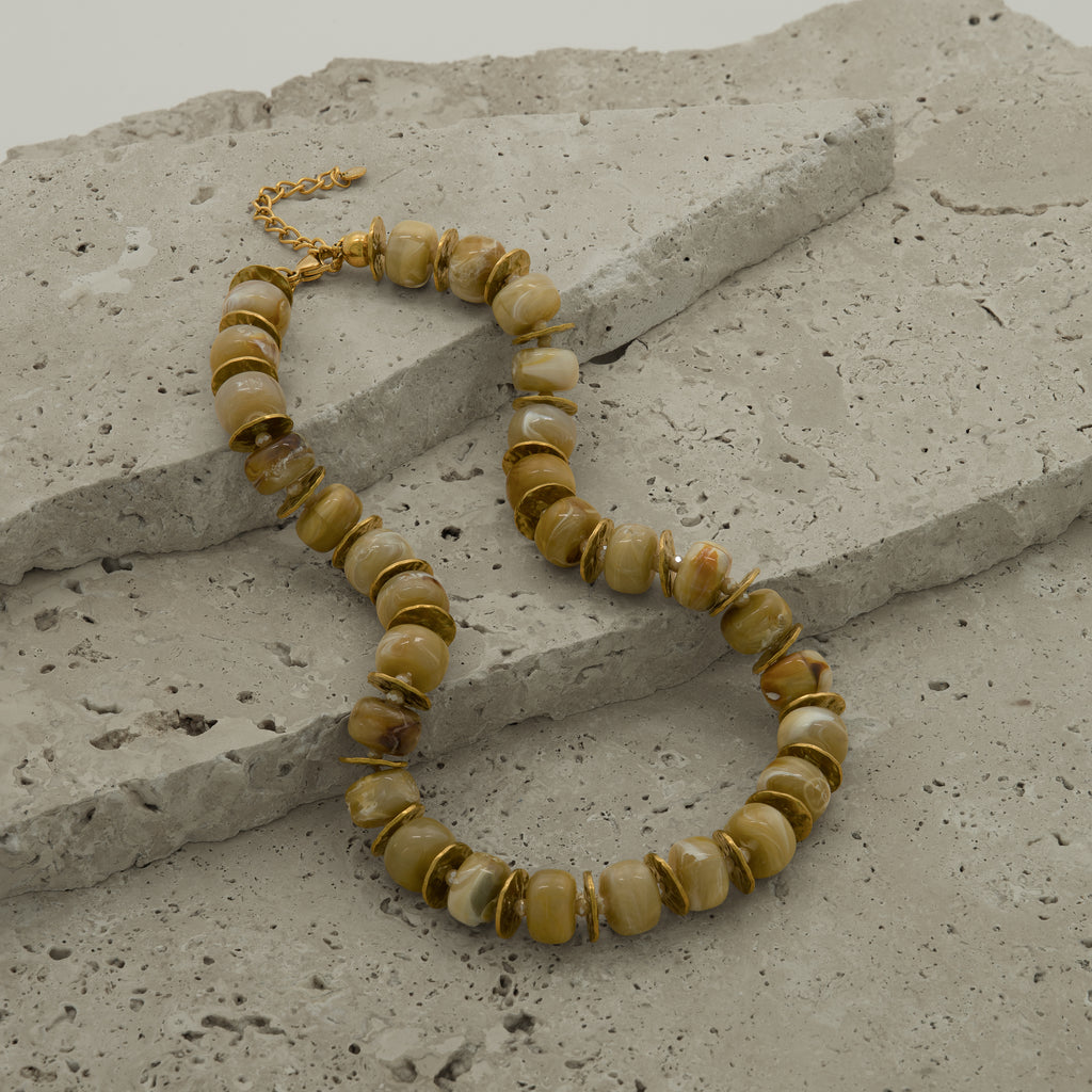 Amber Beaded Necklace