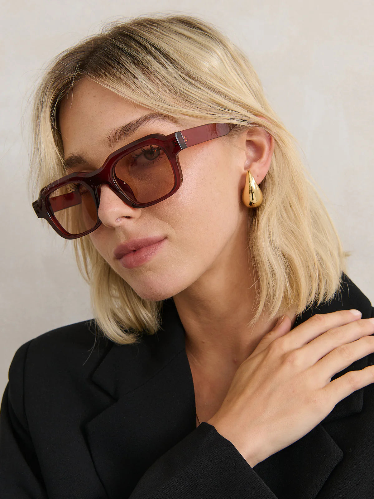 Rocco Chunky Frame Sunglasses – Brown