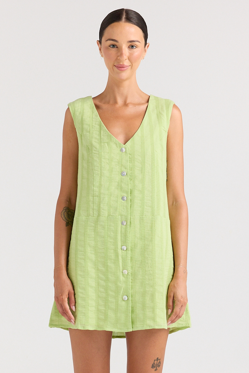 Summer V Button Up Dress