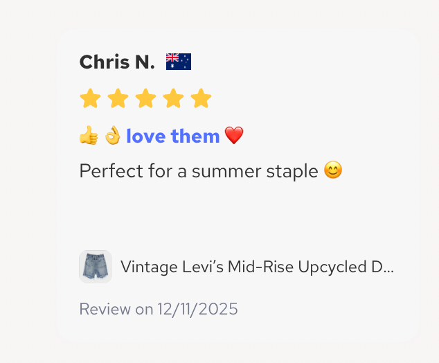 Vintage Levi’s Mid-Rise Upcycled Denim Shorts