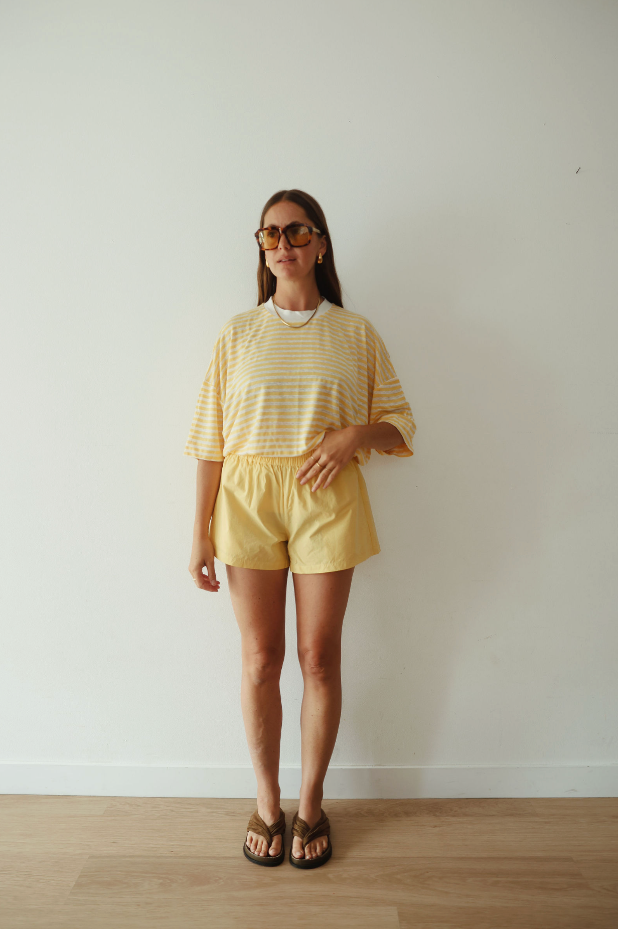Chloe cotton short - golden yellow
