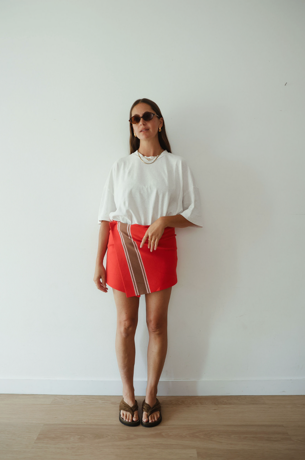 The Athletic linen blend tee - white