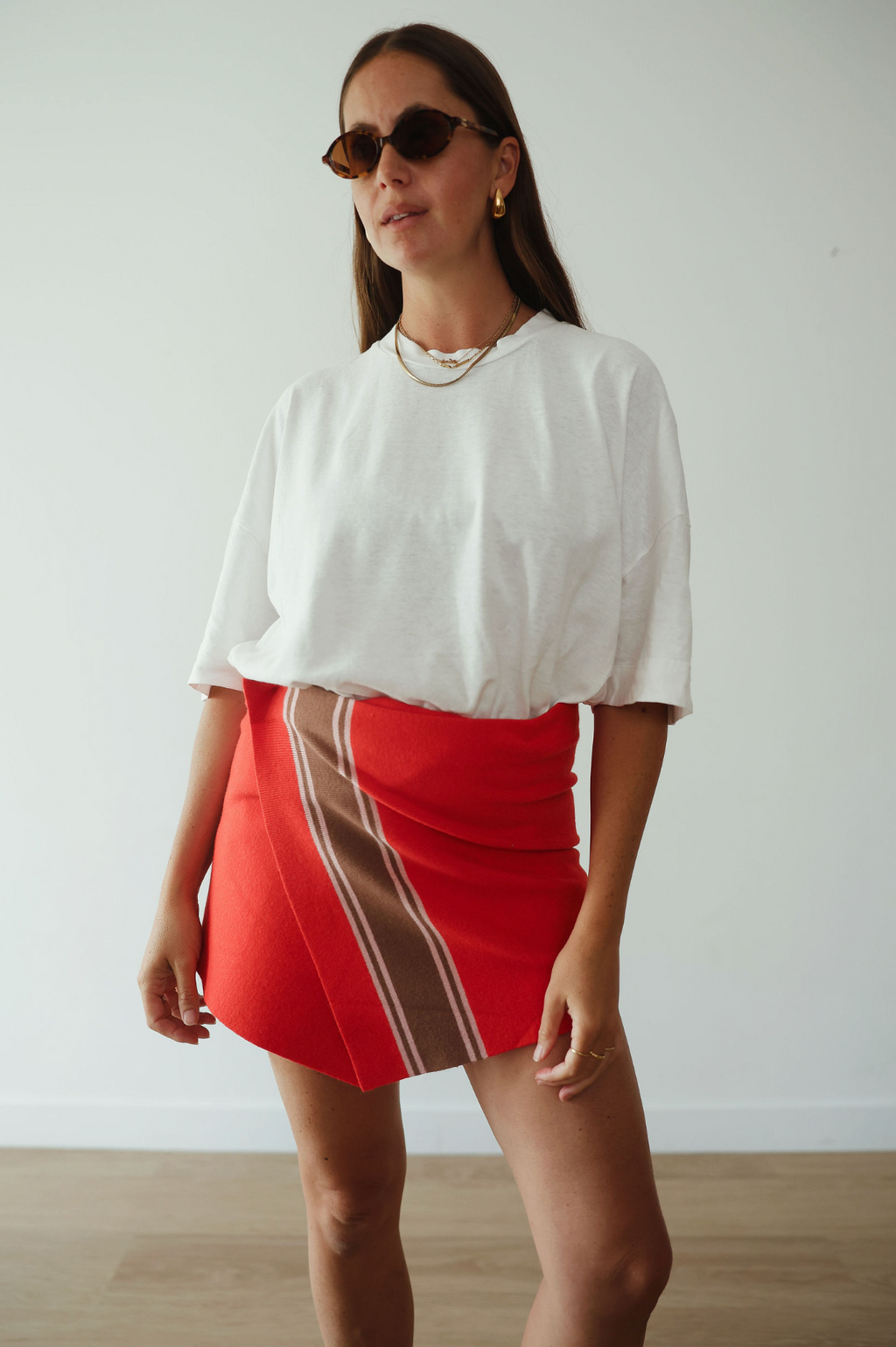 The Athletic linen blend tee - white
