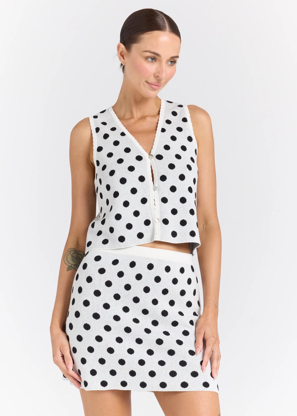 Seaside V Knit Top - Vanilla