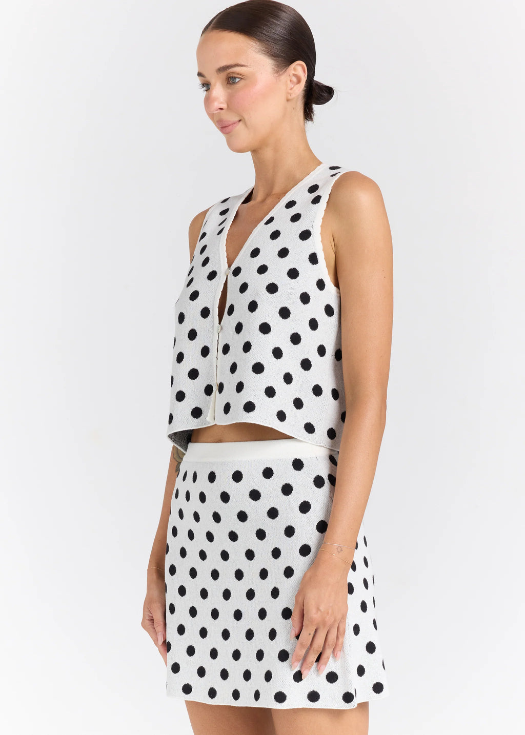 Seaside V Knit Top - Vanilla