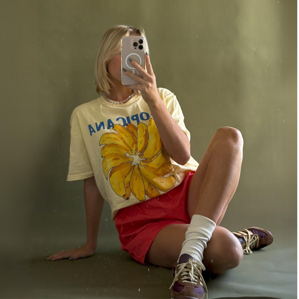 Club Tropicana -Banana Tee Long Style