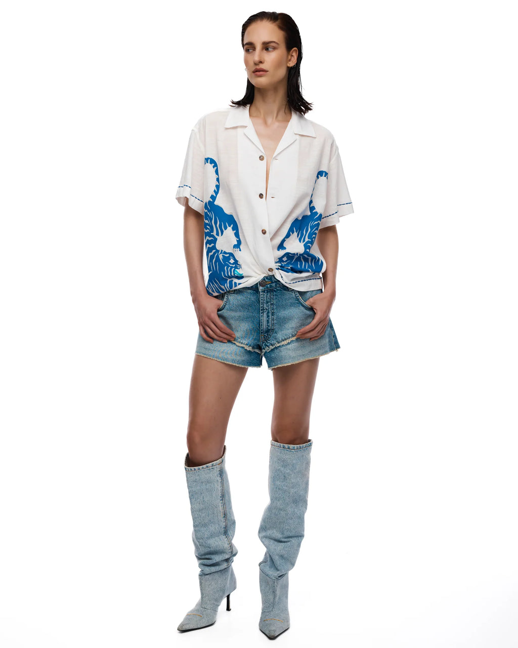 Crouching Tiger Cotton Shirt
