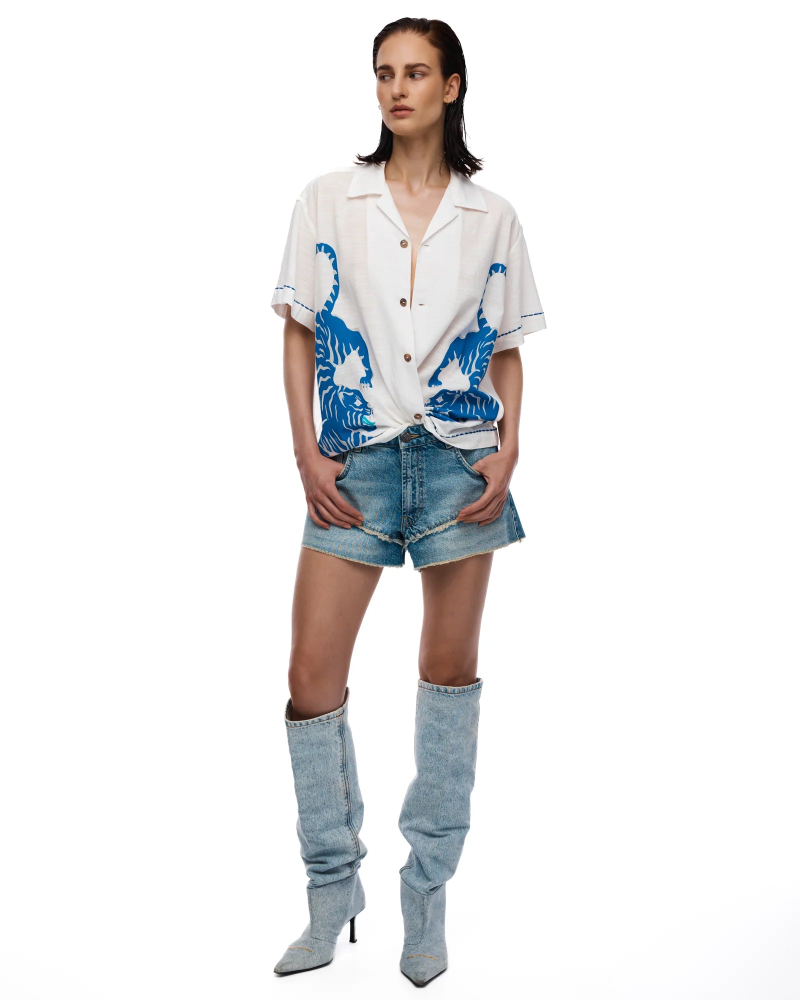 Crouching Tiger Cotton Shirt