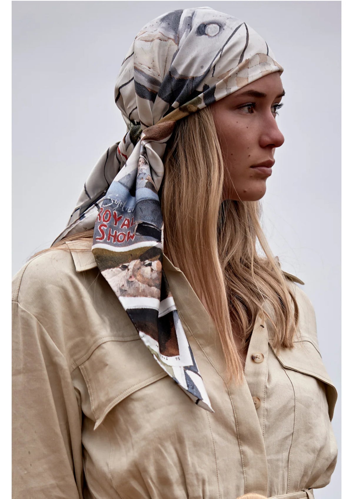 Farm Mornings - Large Silk Scarf