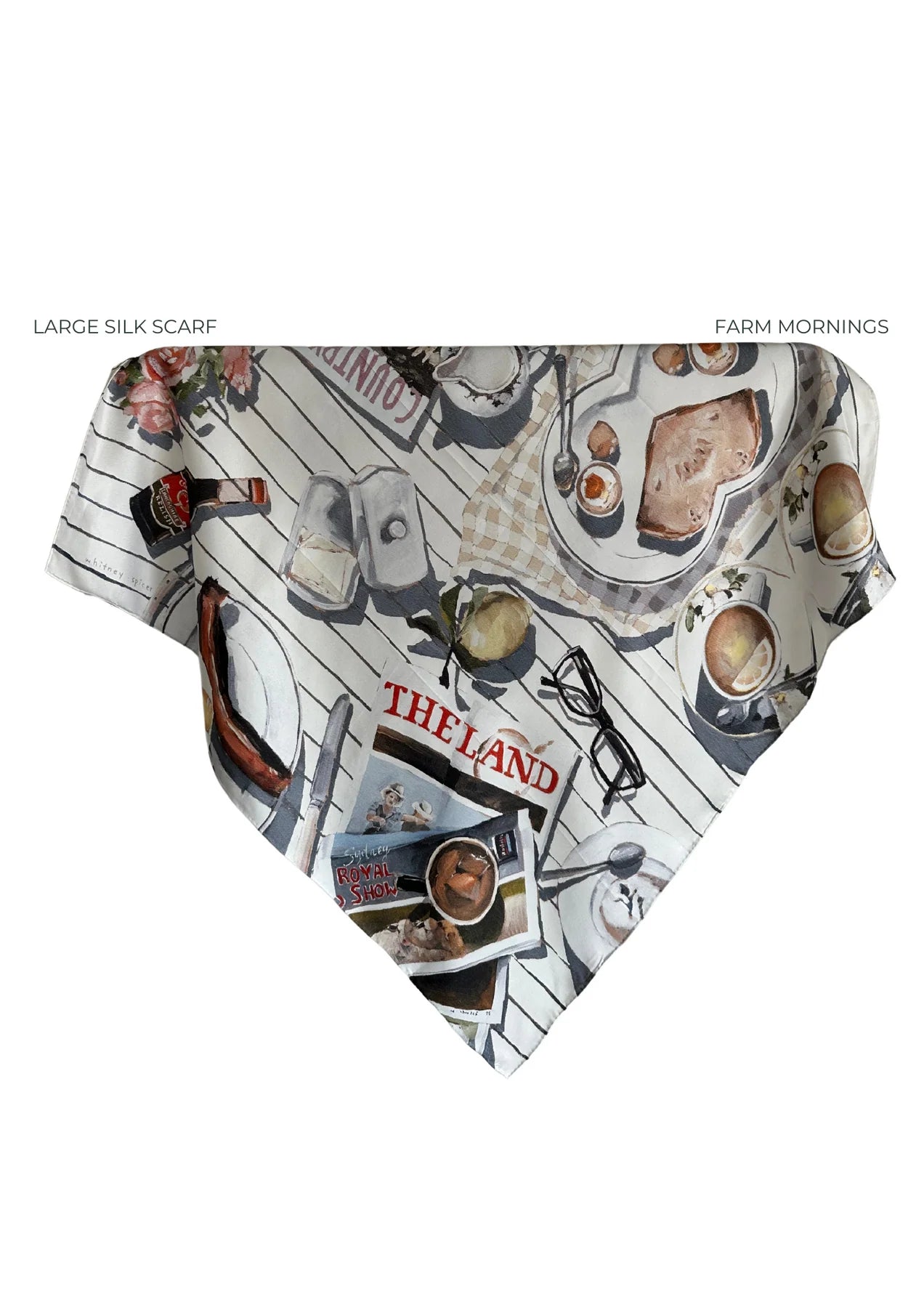 Farm Mornings - Large Silk Scarf