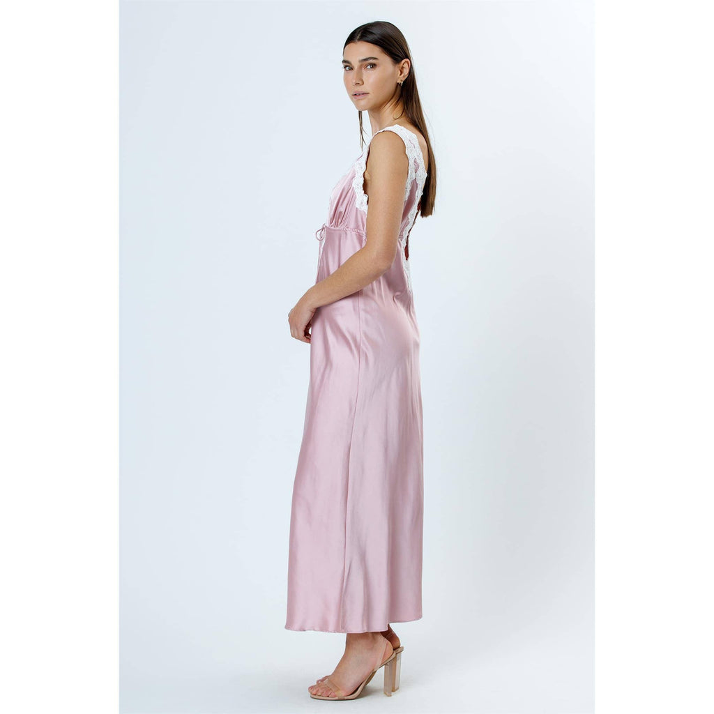 STORIA ROSE PINK MIDI DRESS