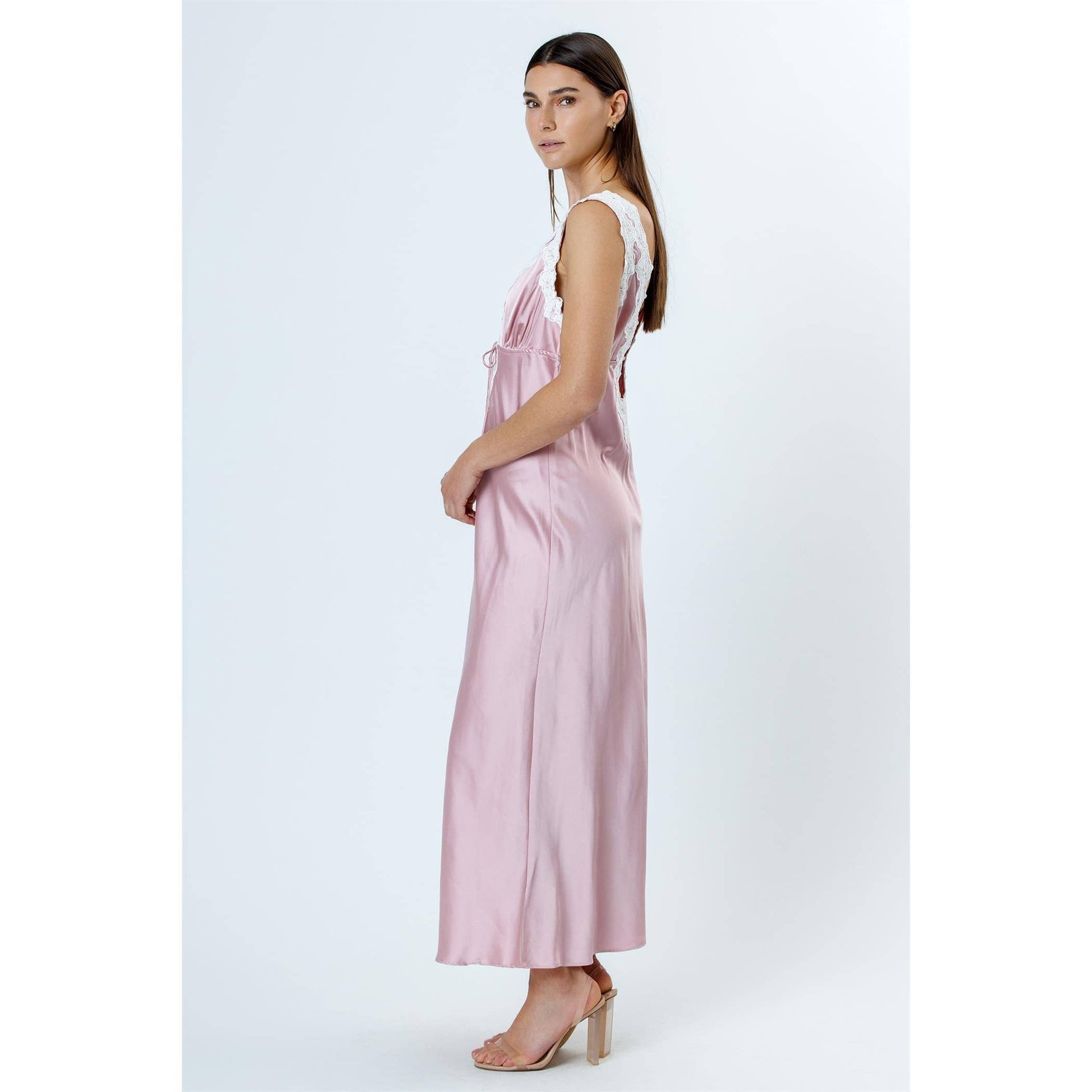 STORIA ROSE PINK MIDI DRESS