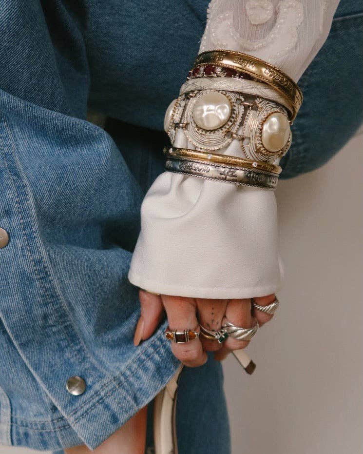 "Mother" in Every Language Vintage Bangle