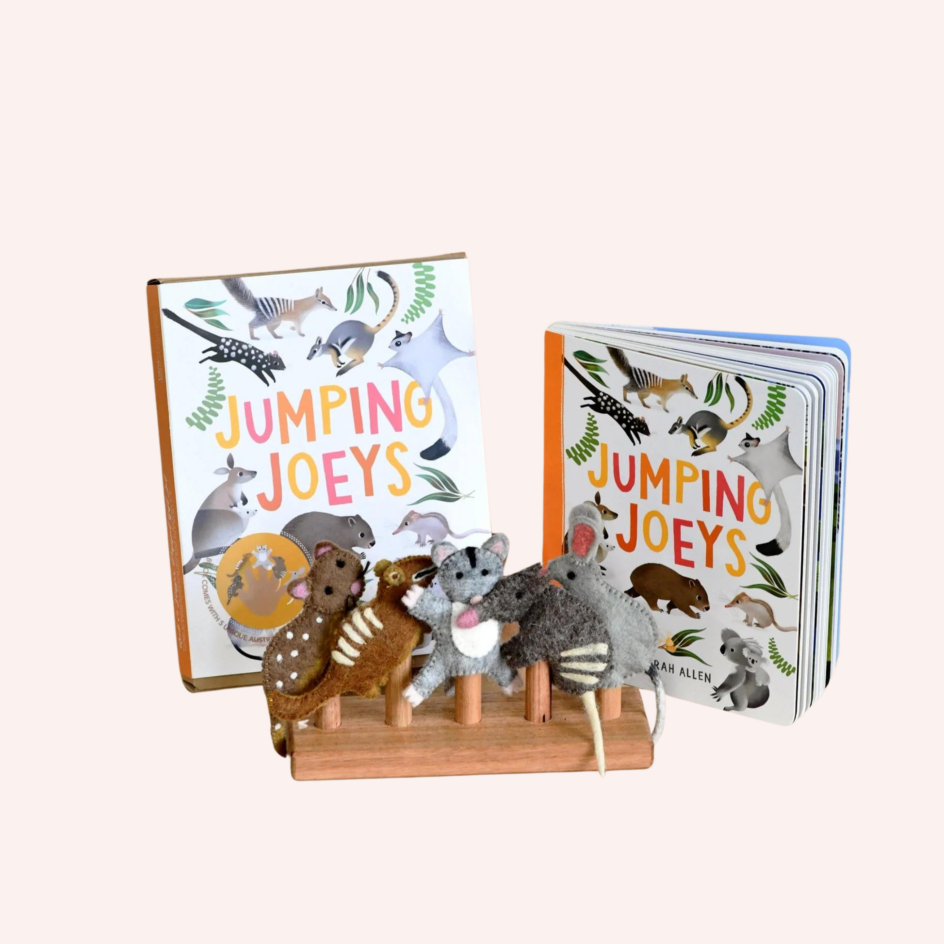 Jumping Joeys Finger Puppets and Book Set by Sarah Allen