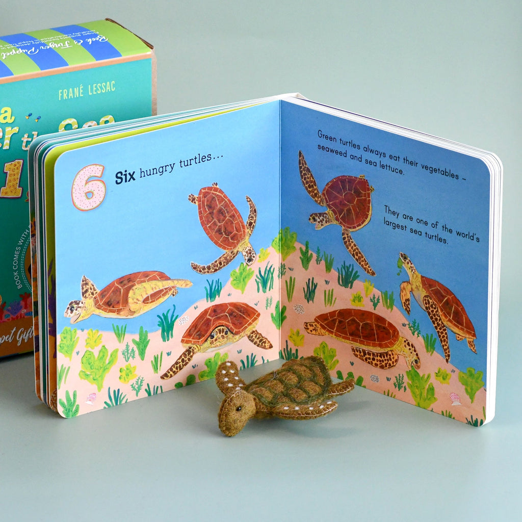 Australia Under the Sea 1, 2, 3 Book and Puppet set