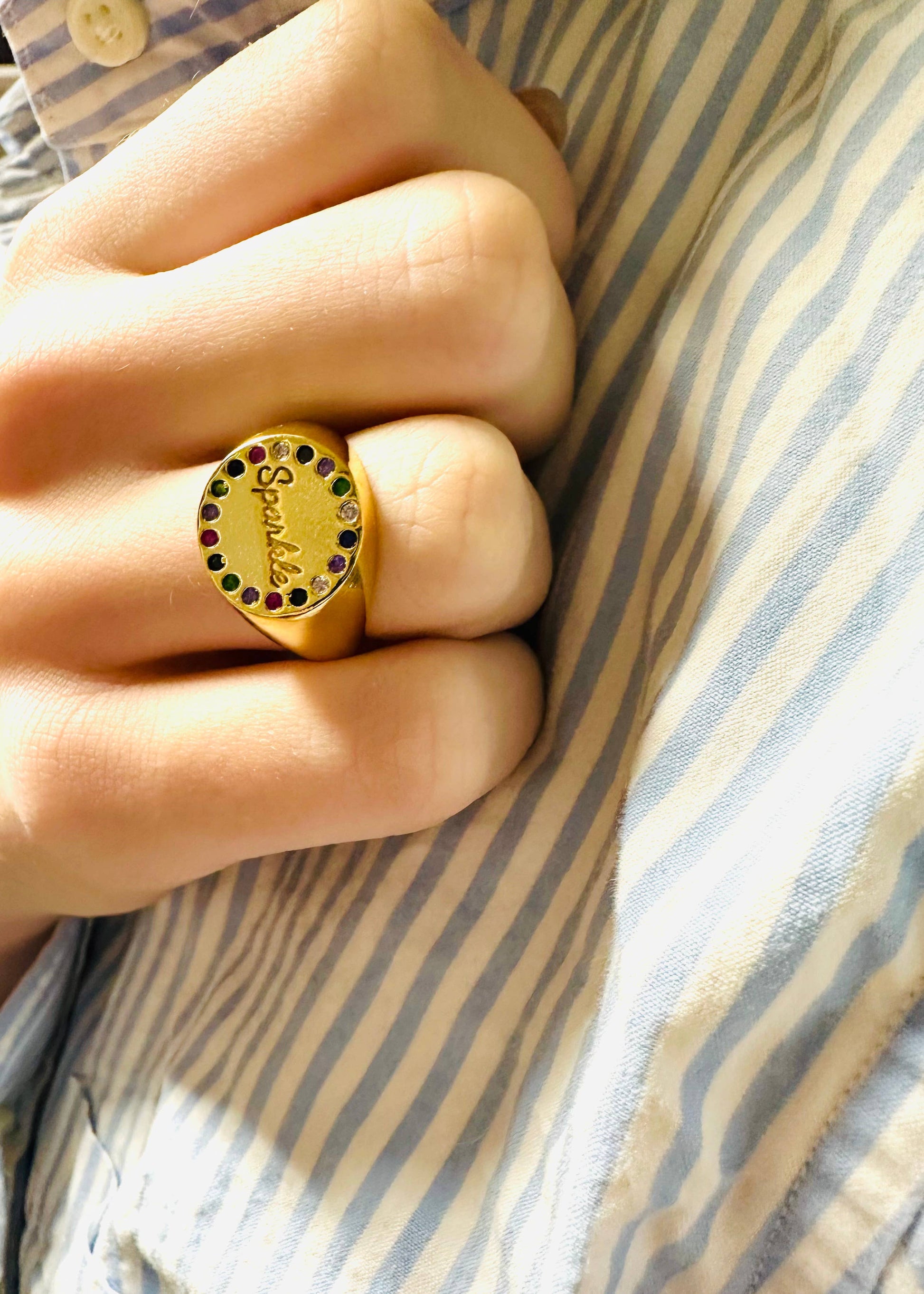 Sparkle Rhinestone Adjustable Ring