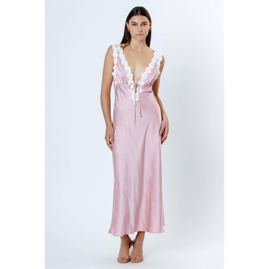 STORIA ROSE PINK MIDI DRESS