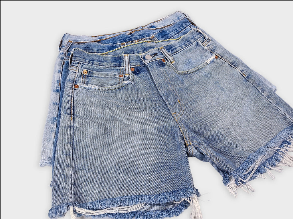 Vintage Levi’s Mid-Rise Upcycled Denim Shorts