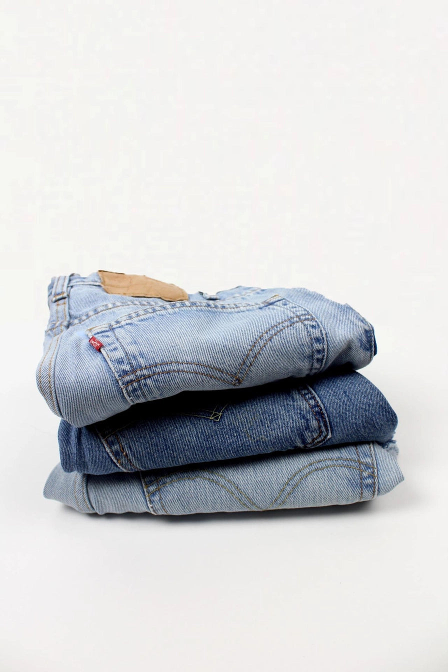 Vintage Levi’s Mid-Rise Upcycled Denim Shorts
