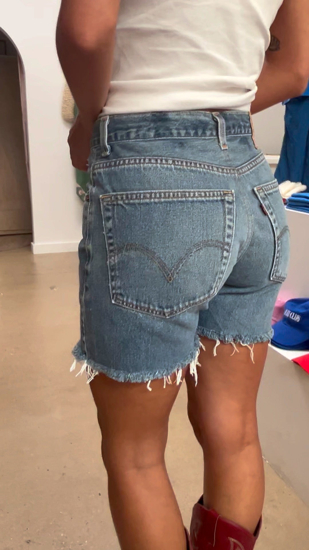 Vintage Levi’s Mid-Rise Upcycled Denim Shorts