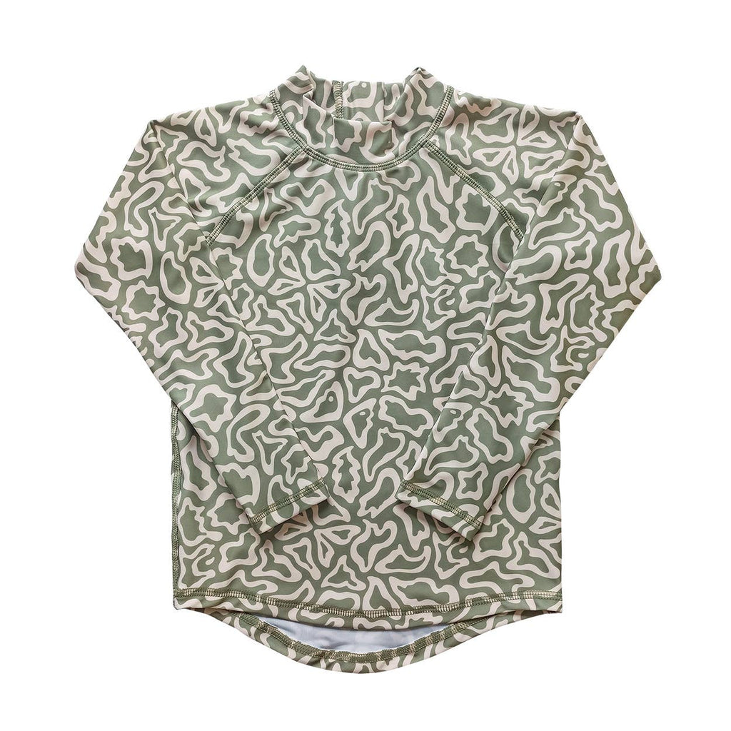 Sun & Snow LS Rash Top - Butterflight Olive