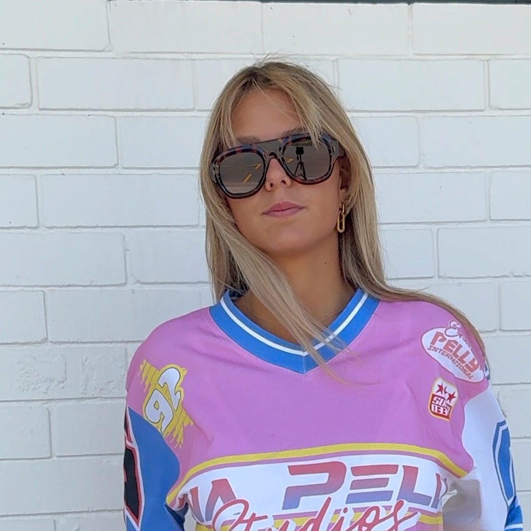 Aviator Shield Sunglasses – Tortoiseshell