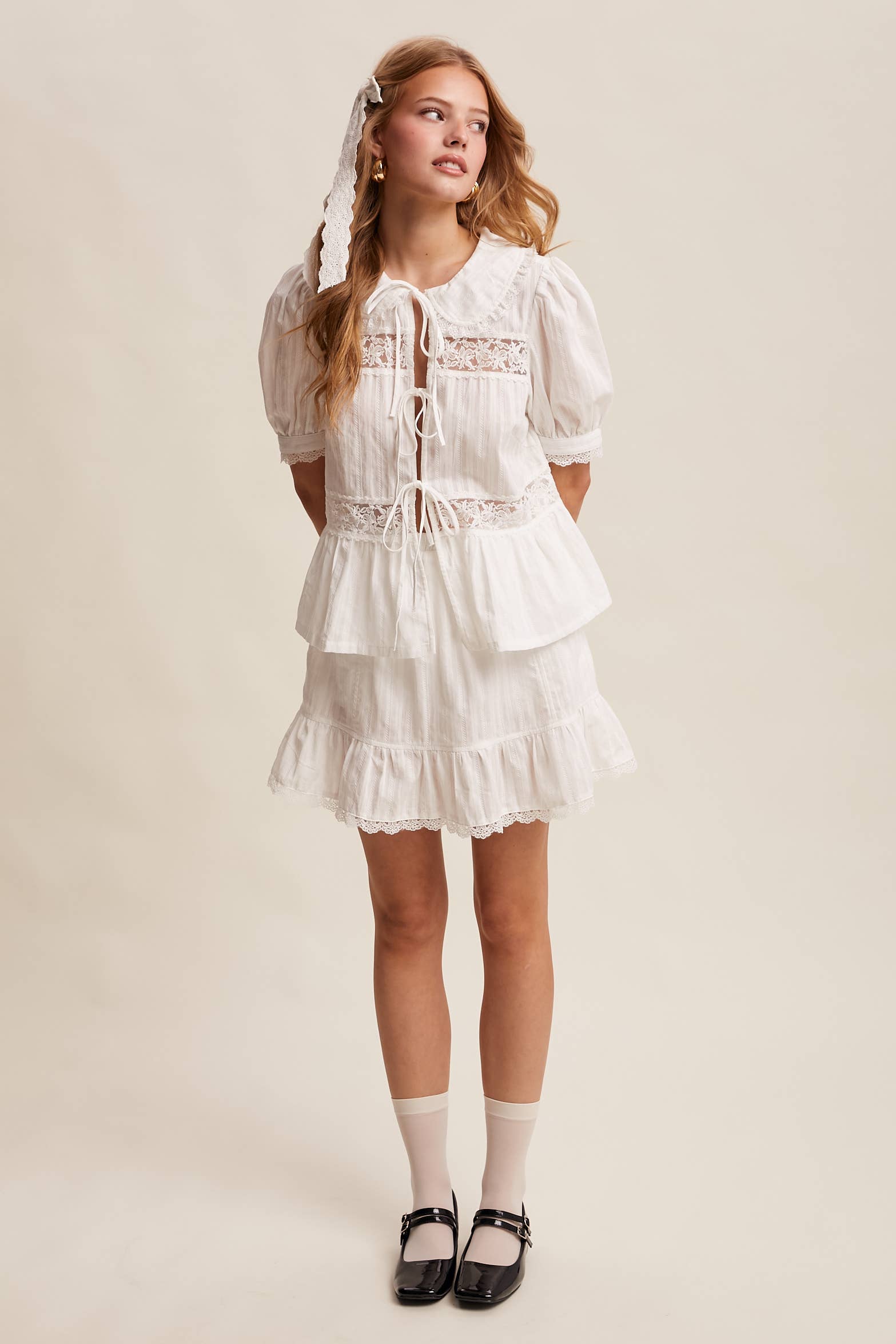 Tiered Mini Skirt