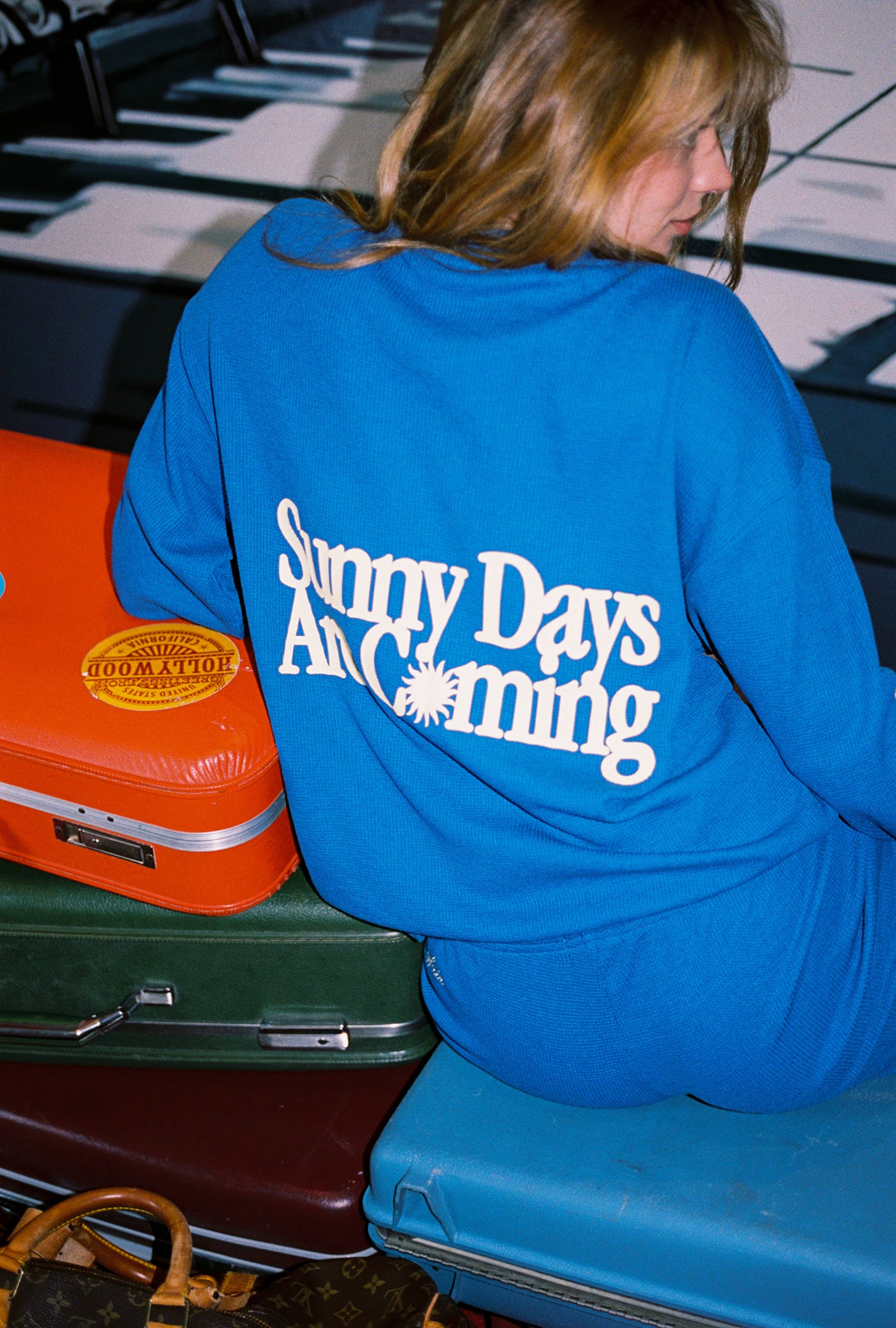 Sunny Days Are Coming Classic Waffle Crewneck 