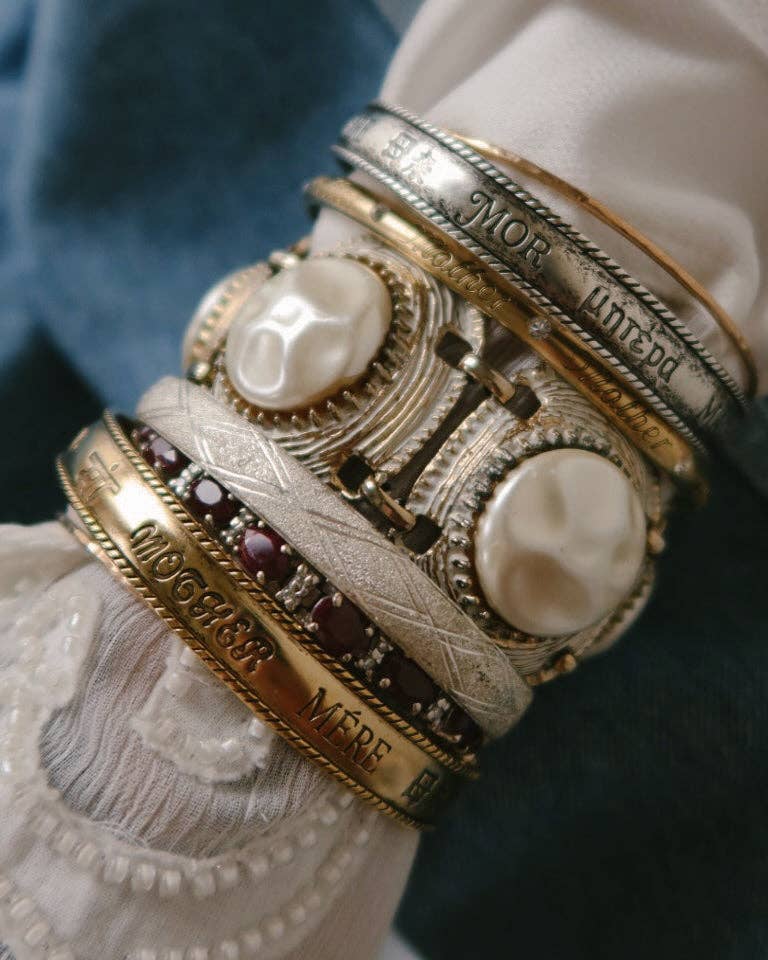 "Mother" in Every Language Vintage Bangle