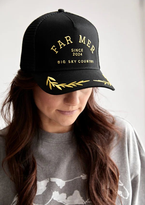 Black + Gold Trucker