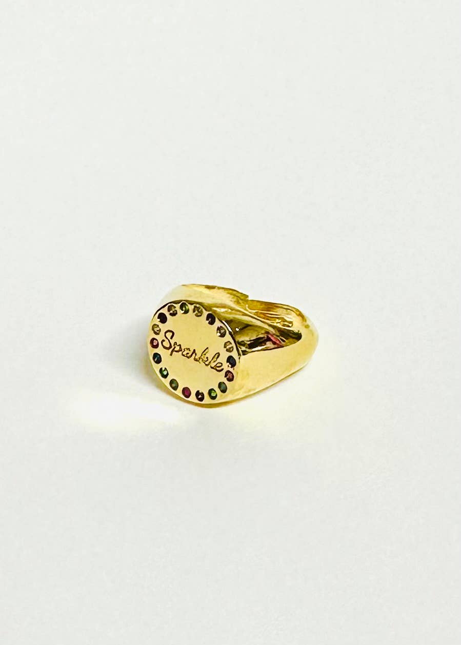 Sparkle Rhinestone Adjustable Ring